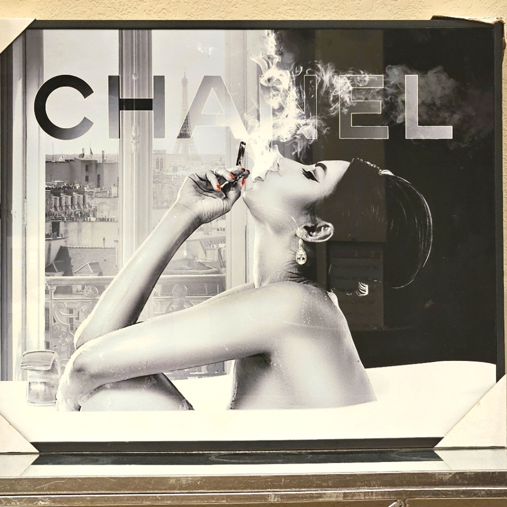Chanel Black and White Success Smoke Relax Repeat . The World 🌎 is yours